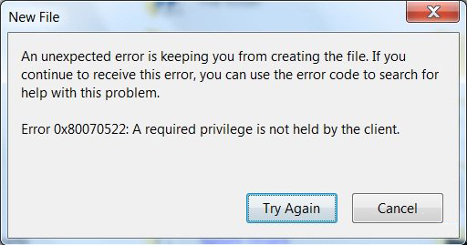 reparar o erro de atualização do Windows 0x80070522