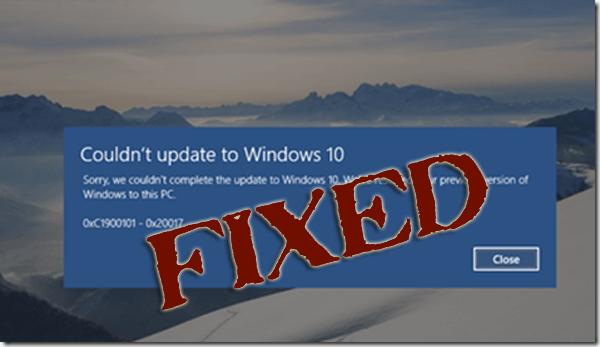 Não foi possível instalar o Windows 10: Erro 0xC1900101 - 0x20017 -  Microsoft Community