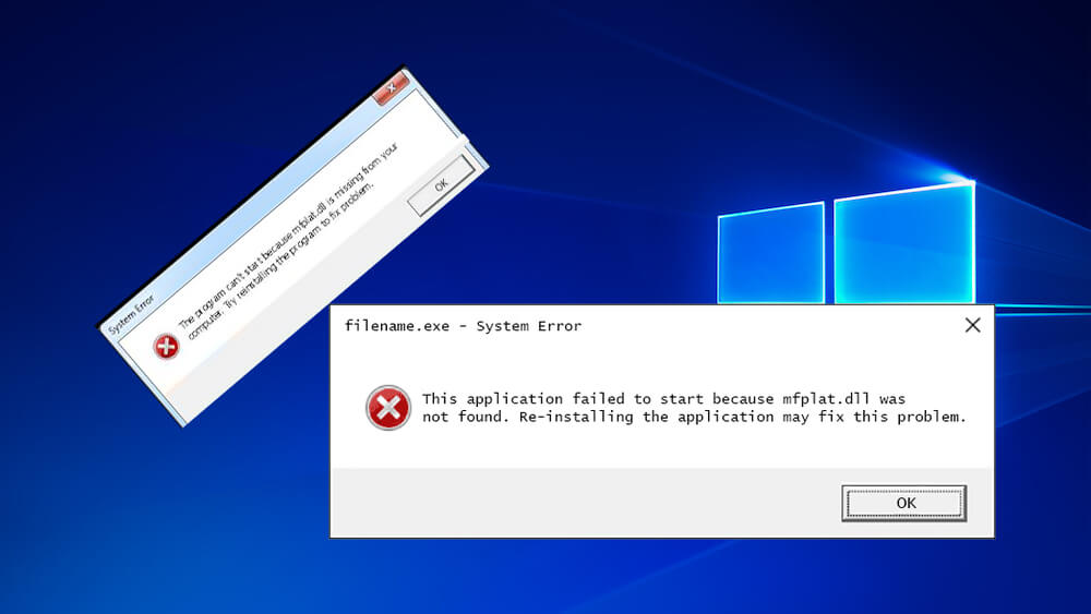 excluir Windows 10 Mfplat.dll Erro