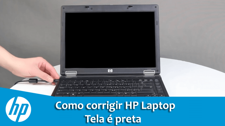 Tela preta do laptop HP