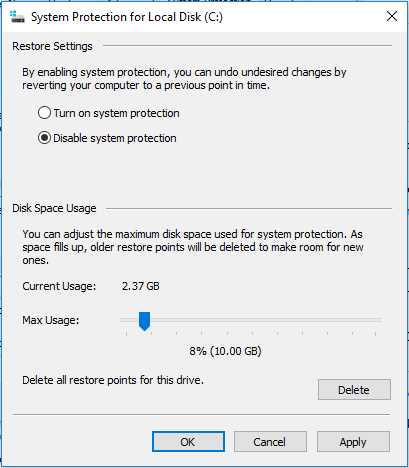 backup incremental no Windows 10