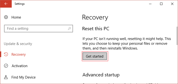 livrar-se do Windows Defender não iniciar