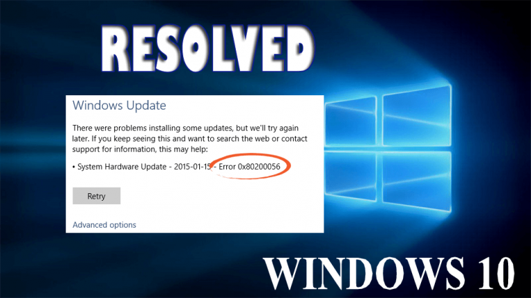corrigir o código de erro de upgrade do Windows 10 0x80200056
