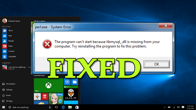 How to Fix “Libmysql.dll is Missing” Error in Windows 10?