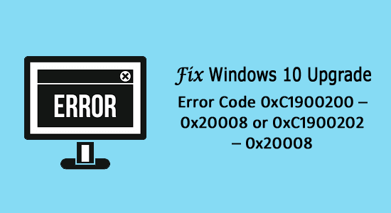 código de erro 0xC1900200 - 0x20008