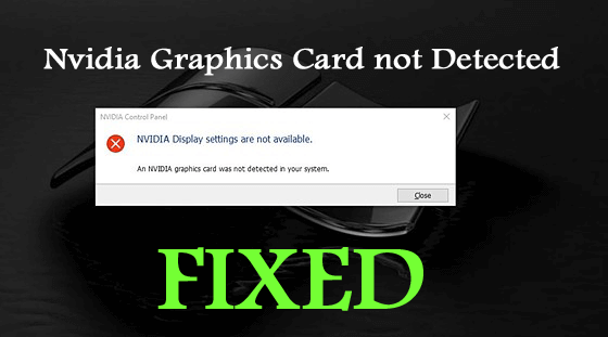Placa de vídeo Nvidia não detectada