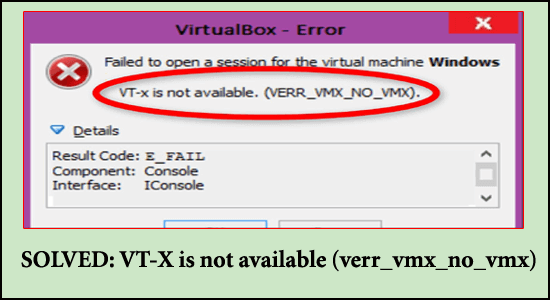 VT-X não está disponível