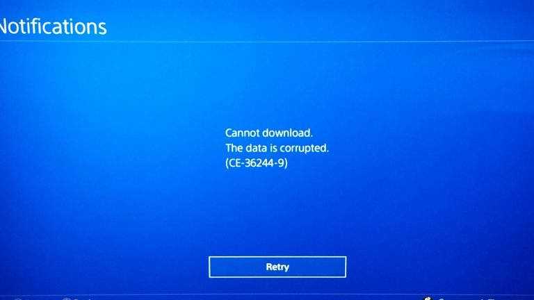 corrupção do banco de dados do PS4
