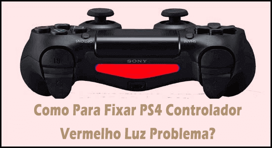 PS4 Controlador Vermelho Luz