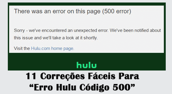 Erro Hulu Código 500
