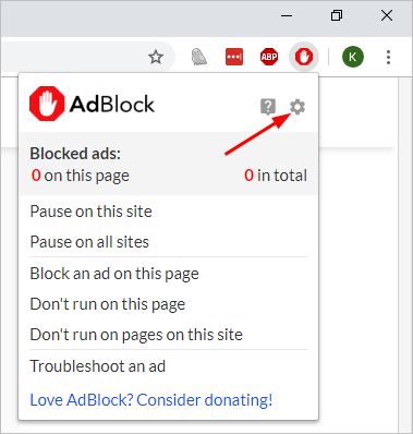 A extensão AdBlock não funciona no Twitch