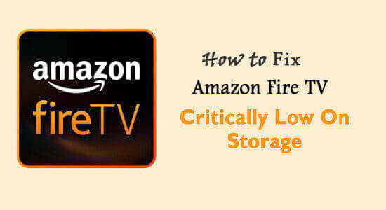 Amazon Fire TV Stick criticamente baixo no armazenamento