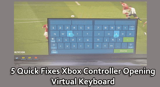Meu controle do Xbox exibe um teclado