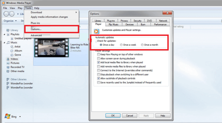 Vídeos 4k não estão sendo reproduzidos no Windows Media Player legado